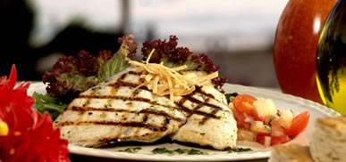 fresh salal with Hawaiian fish